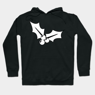 Christmas Mistletoe - Black and White Hoodie